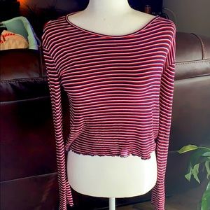 Striped long sleeve tee